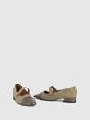 Sapatos com Fivela em Taupe